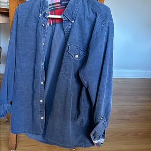 Claybrooke Blue Corduroy Button Down Shirt